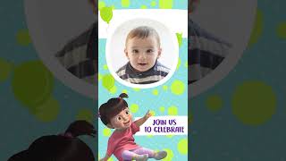 Monsters INC Birthday INVITATION for boys  Sullivan & Mike Wazowski