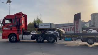 lowbed trailer shipped