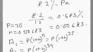 Annuities: (problem example)