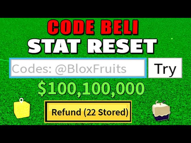 TODOS OS 27 CÓDIGOS SECRETO DE DINHEIRO DE 2X EXPERIENCIA DE RESET STATUS  DO BLOX FRUITS (roblox) 