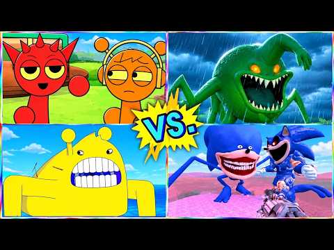 SLIDE EATER EXE 🆚 SPRUNKI ABANDONED 🆚 SONIC MONSTER 🆚 SPRUNKI EXE #15