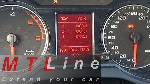 Audi Q5, MY2009 - lap timer and oil temperature - vključitev štoparice in temperature olja