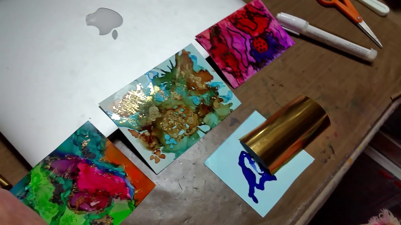 Deco Foil and Alcohol Ink - YouTube