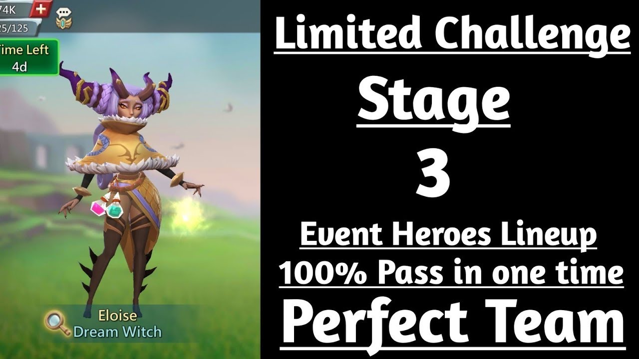 Lords mobile Limited Challenge Saving Dreams Stage 3 Fully Auto | Dream Witch Stage 3 Fully Auto