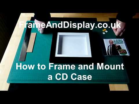 How to mount a CD case in a display frame