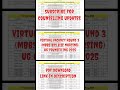 Virtual Vacancy Round 3 (MBBS BDS B.SC NURSING) – UG Counselling 2025 #neetcounselling #mbbs #neet