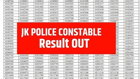 JKP Police Constable Exam Result ll JKSSB JKP Constable Result ll JKP Constable Result Kab aayega