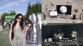 weekend diaires 🎧 desk tour, seeing w2e, apple display unboxing, first HITC festival!