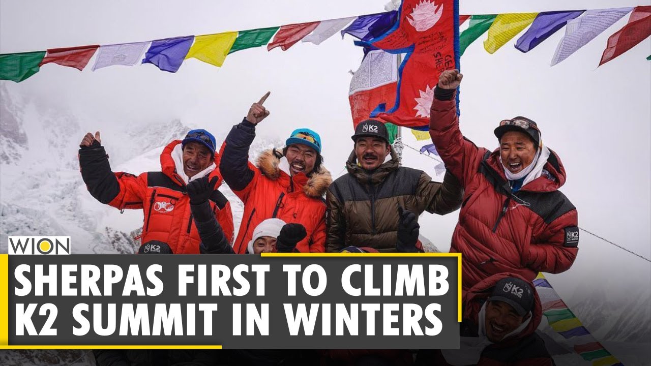 10 Nepali climbers set a new record to reach K2 summit in winters | World News | WION - YouTube