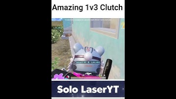 Amazing 1v3 Clutch With Groza 😂 #1v3clutch #1v4clutch #bgmi #sololaseryt #bgmishorts #shorts