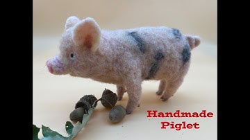 Realistic Needle Felted Pig 🐷 | Handmade Wool Sculpture
