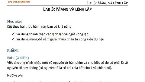 JAVA 1: Lab3 Mảng một chiều, Số nguyên tố trong mảng,