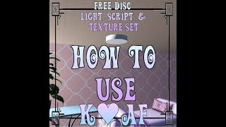 How to Use: Disc Light, Script, & Texture Set (Second Life)