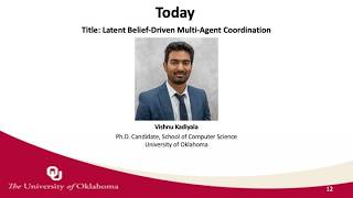 GSC Webinar | Vishnu Kadiyala | Latent Belief–Driven Multi Agent Coordination | March, 11, 2026
