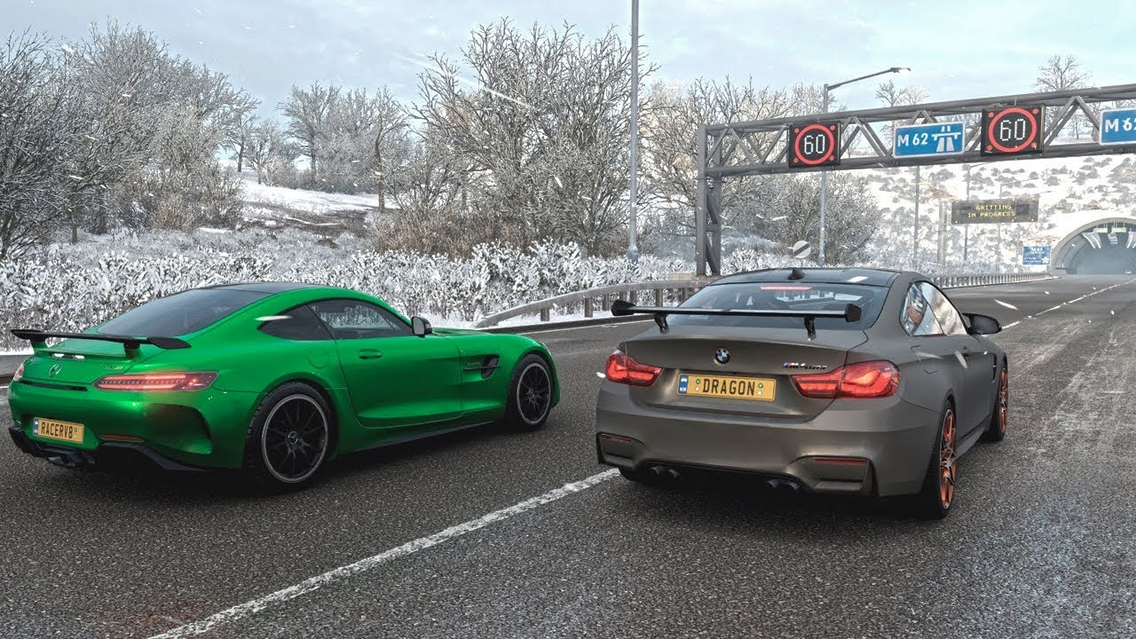 forza horizon 2 Drag Race BMW M4 GTS vs Mercedes AMG GT-R | Forza Horizon 4 Racer V8