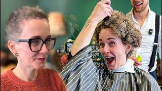 Then We Did THIS BUZZCUT!  She Had LONG Curls