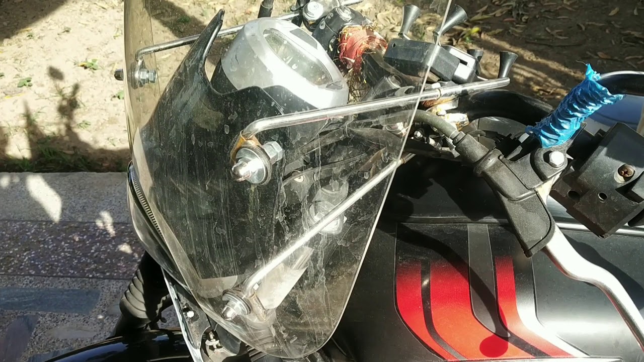 bajaj avenger windshield fitting