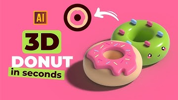 HOW TO MAKE 3D DONUT IN SECONDS IN ADOBE ILLUSTRATOR 2025 || Adobe Illustrator Tips & Trick 2025 ||