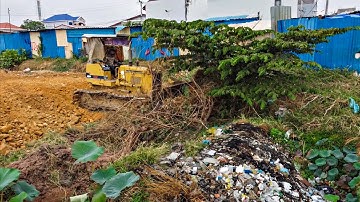 Wonderful New Project!! Filling Land Delete Garbage By Bulldozer Komat