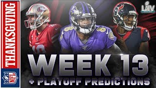Week 13 NFL Picks & Playoff Predictions | 2019 #NFLRT Pick'em Challenge: THANKSGIVING EDITION