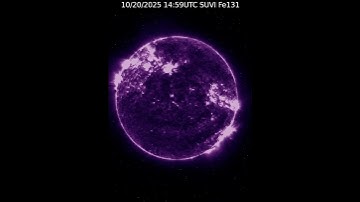 Sun 24 Hour Timelapse | Iron VIII & XXI / 131 Å | UV (October 20, 2025) #shorts