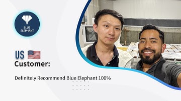 Blue Elephant CNC Feedback from America USA on CNC Bridge Saw and Our Service