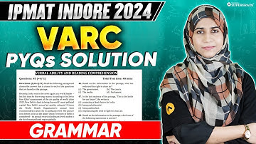 VARC - IPMAT Indore 2024 Previous Year Questions Solution (Que 20 to 24)✍🏻 | IPMAT 2025 Preparation