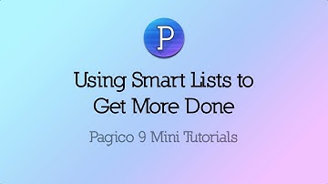 Pagico 9 Mini Tutorial: Smart Lists