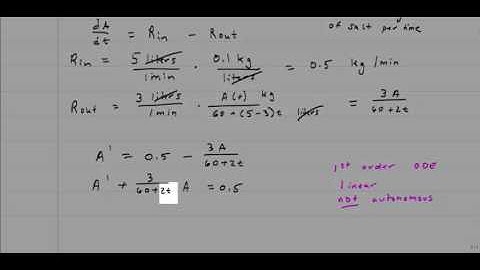 Differential Equation Mixture problem (Linear)