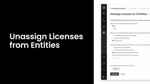 Unassign Licenses from Entities