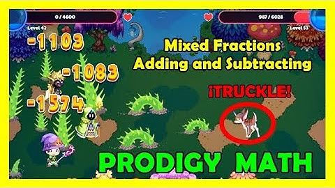 🔴 Mixed Fractions Adding and Subtracting | Prodigy Math Game | Level 63 👍