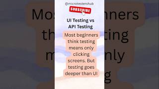 UI Testing vs API Testing | Key Differences Explained 🔴 #shortvideo #softwaretesting #apitesting