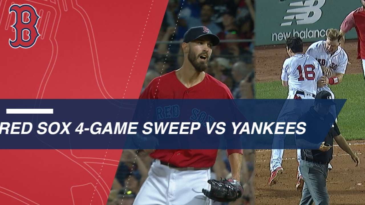 Red Sox sweep Yankees in 4 game series