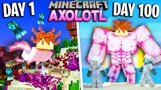 Can I Survive 100 Days As An Axolotl In Minecraft?