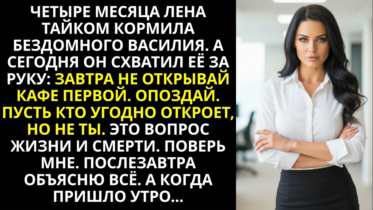 Не открывай сегодня кафе первой, прошептал бездомный, которому официантка постоянно давала еду