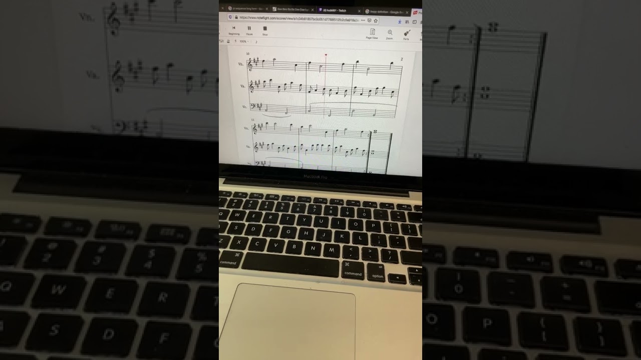 My Original Prolation Canon for Strings in F Sharp Minor