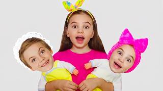 poli found boy doll pretends be his parent baby transformation