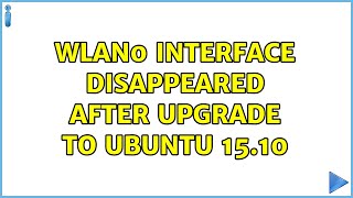 wlan0 interface disappeared after upgrade to ubuntu 15.10