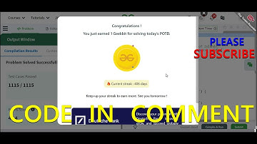 GFG POTD 06/10/2024 IN C++ MOST IMPORTANT INFORMATION | CODE IN COMMENT #geeksforgeeks #gfg #potd
