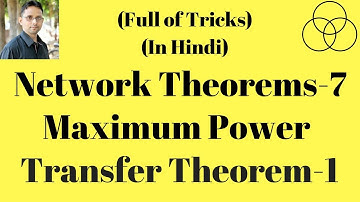Maximum Power Transfer Theorem-1 (Network Analysis-41) by SAHAV SINGH YADAV