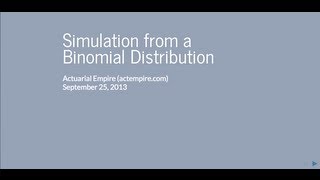Download Lagu Simulating from a Binomial Distribution (via Stochastic Processes) MP3