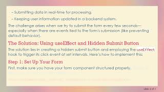 How to Automatically Submit a Form Every 10 Seconds in React