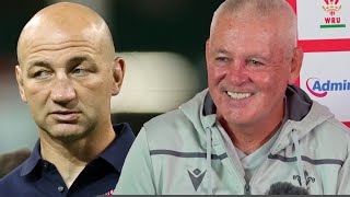 Warren Gatland reacts to return leg against England in Twickenham