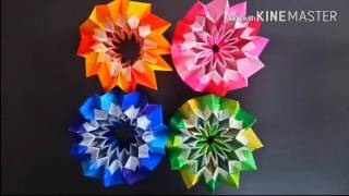 くるくる動く花火 Fireworks 12枚でつくる立体折り紙 Youtube