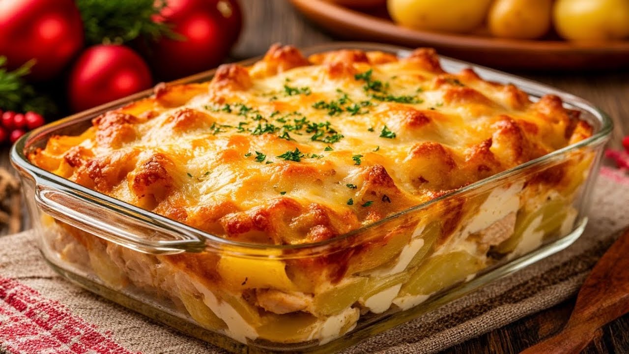 Omas Kartoffelauflauf für Neujahr | Klassisches Festtagsrezept in 10 Minuten vorbereitet