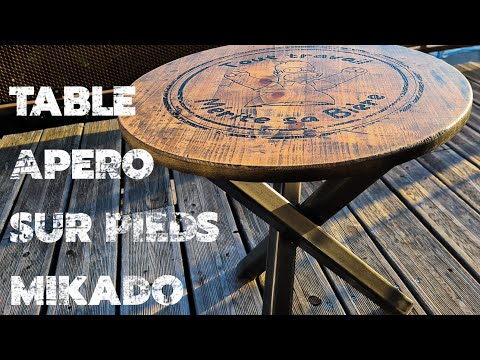 ►COMMENT FAIRE PIED DE TABLE MIKADO EN 3 TUBES