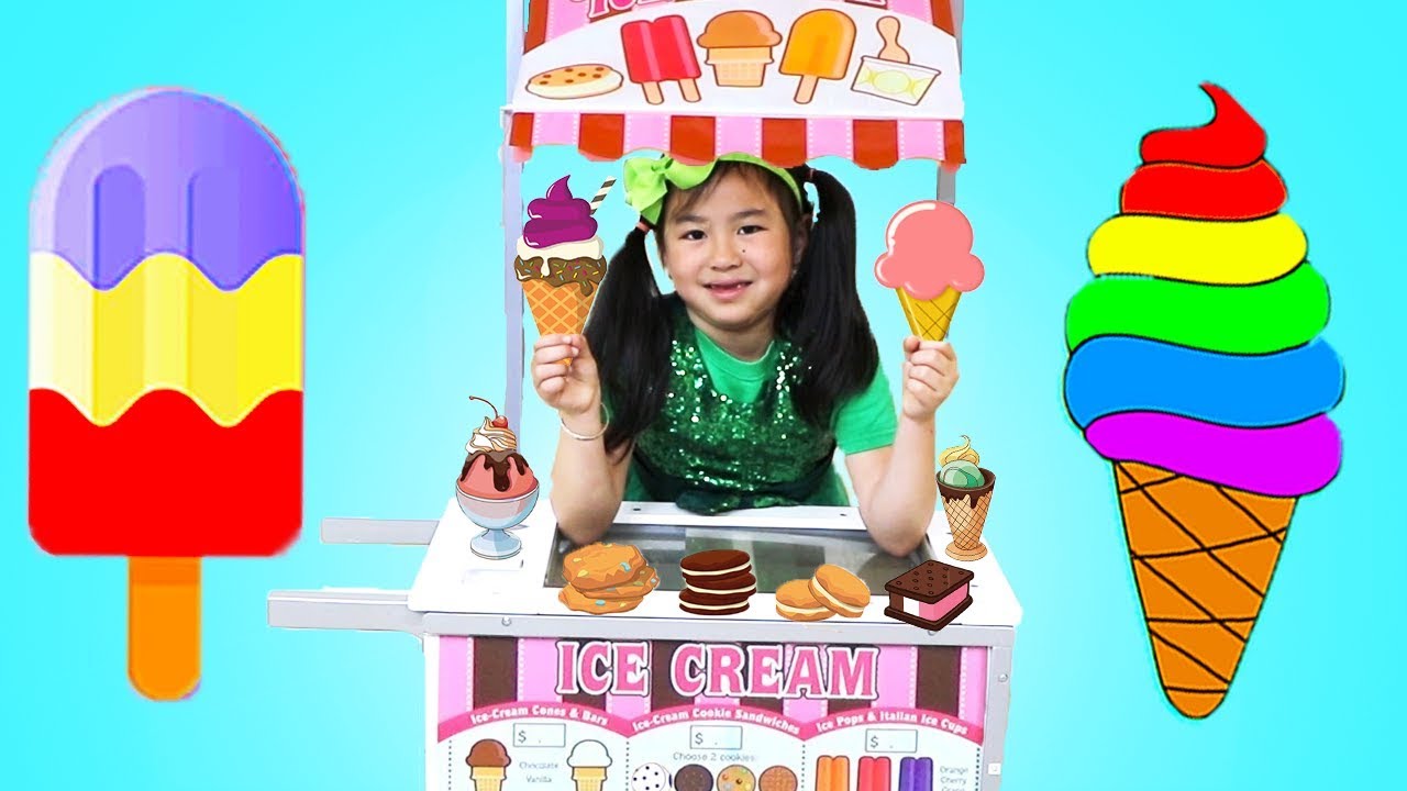 Jannie ICE CREAM Shop | Kids Selling Ice Cream | Camión de Helados | Heladería Juguetes -