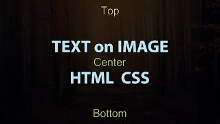 How to Write Text on Image using HTML and CSS