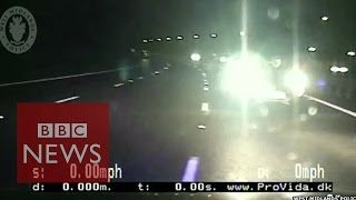 Dramatic footage: Police stop wrong-way driver head on - BBC News