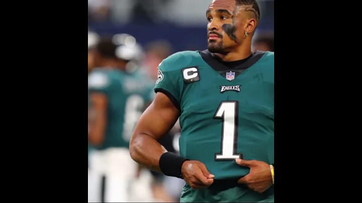 Eagles.Jalen Hurts, Devonta Smith, Brian Dawkins, and Jason Kelce